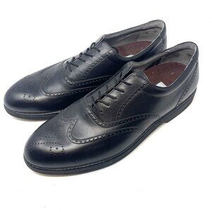 Rockport Dressports Wingtip Oxfords Men's Size 13M Black Leather Brogues Vibram